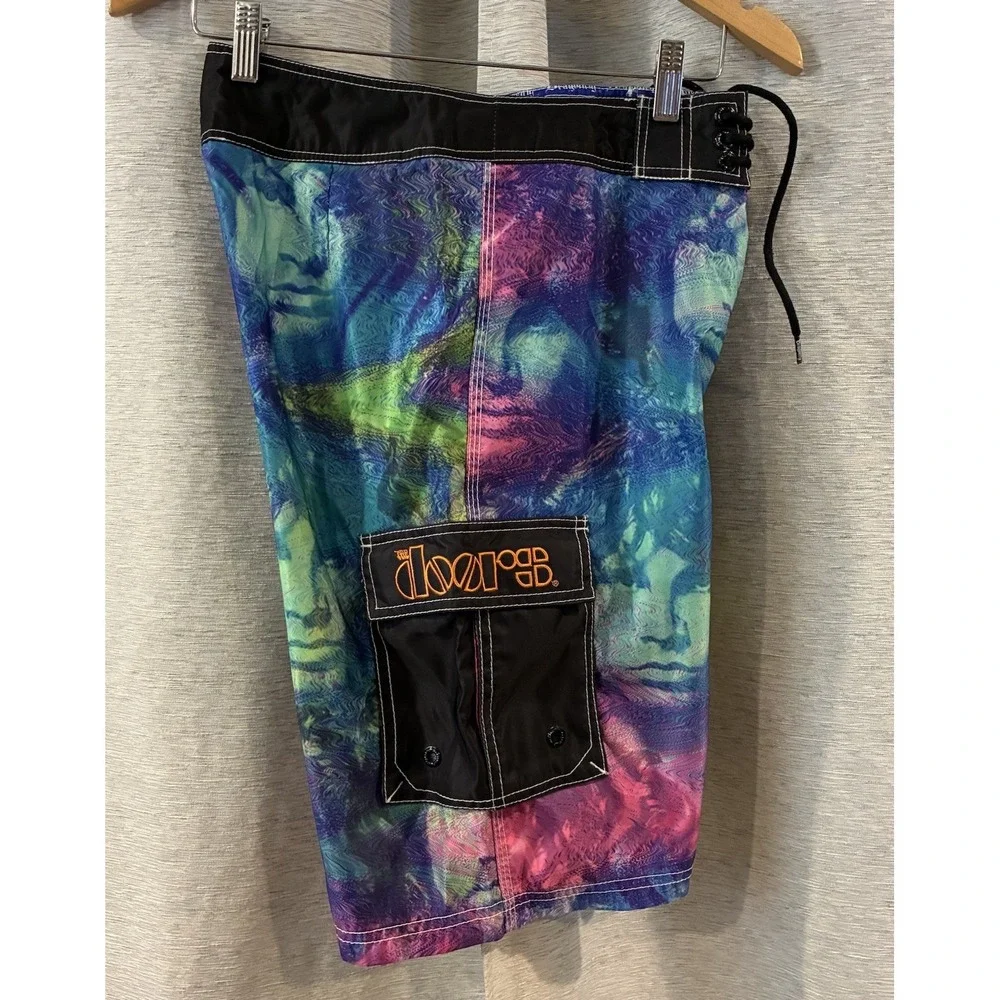 The Doors Mens Board Shorts Swim Trunks Size 27 Dragonfly‎ Jim Morrison